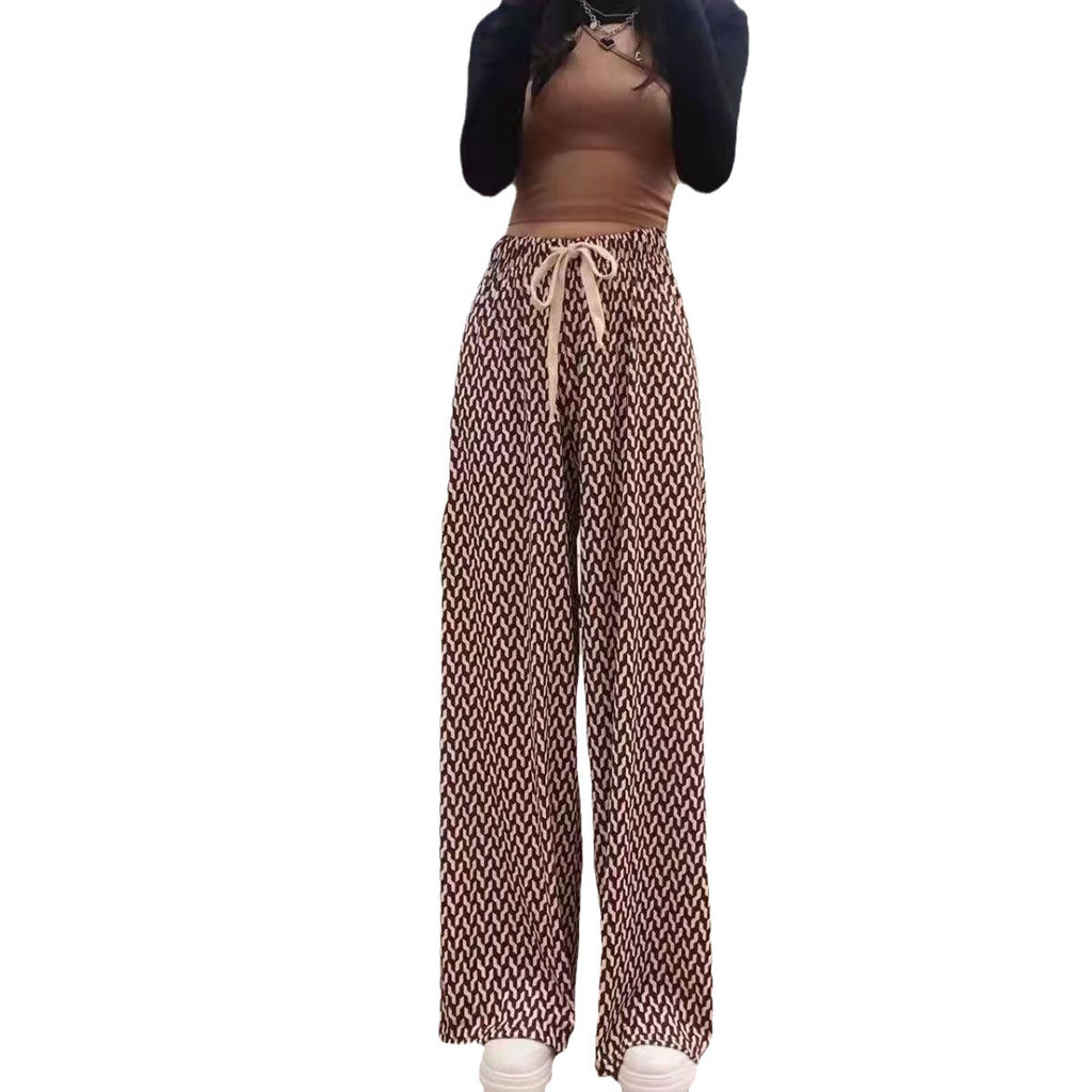 Plaid Wide Leg High Waist Pants