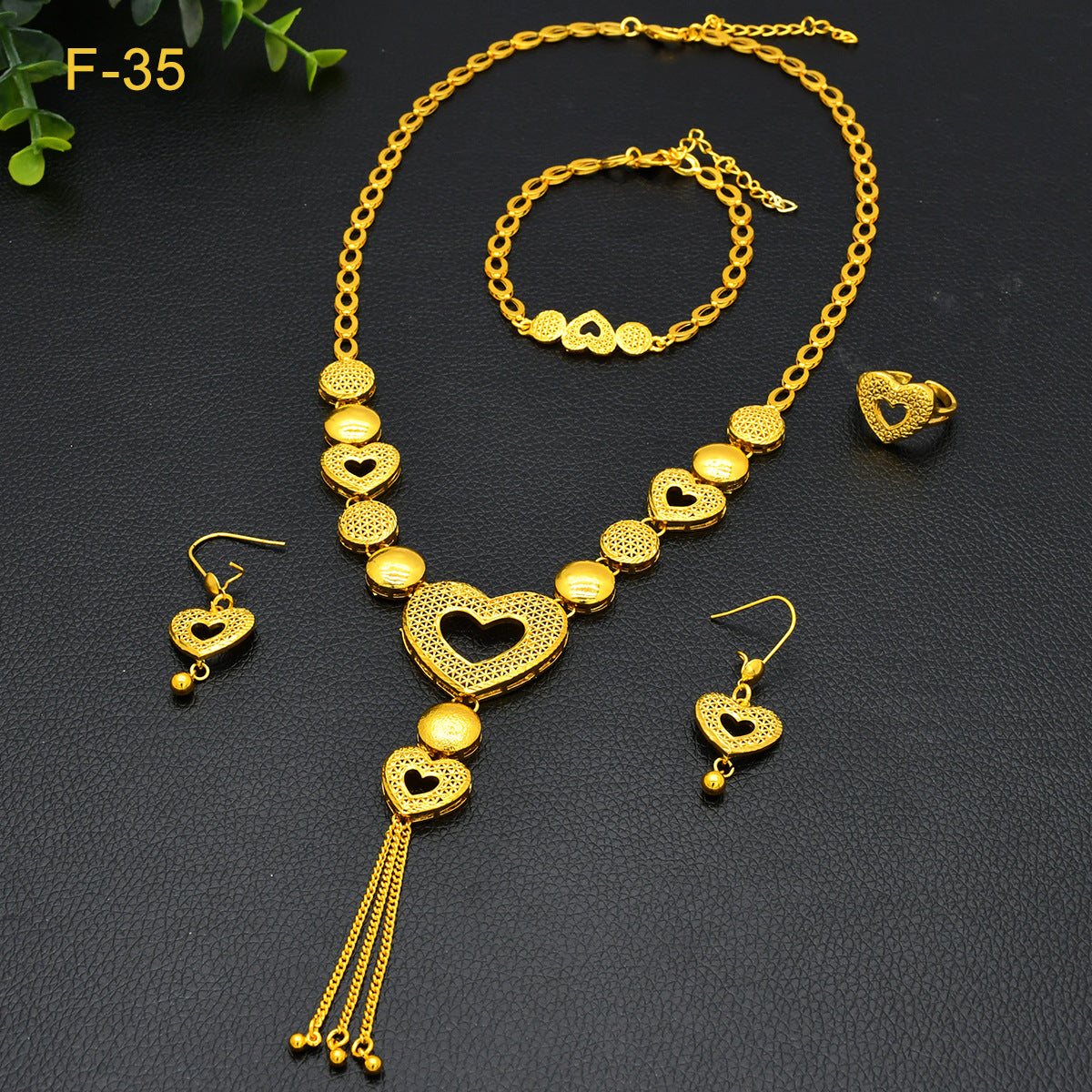 Jewelry: necklaces, earrings, rings, and bracelets