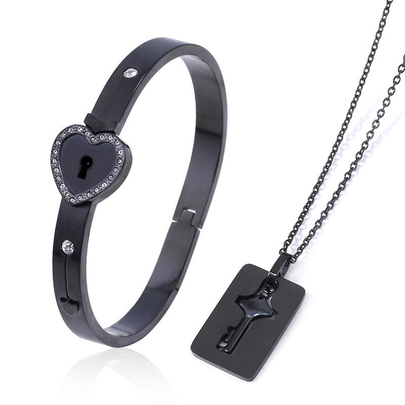 Love Lock Couple Bracelets and Necklaces