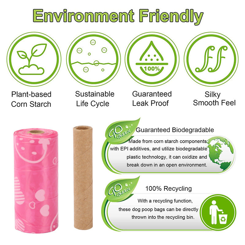 Biodegradable Scented Pet Waste Bags with Dispenser