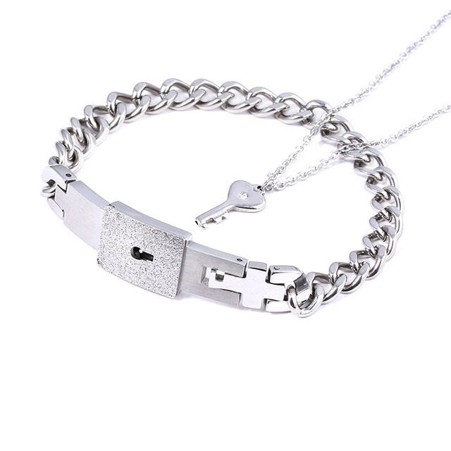 Love Lock Couple Bracelets and Necklaces