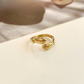 Vintage Geometric Embrace Opening Ring