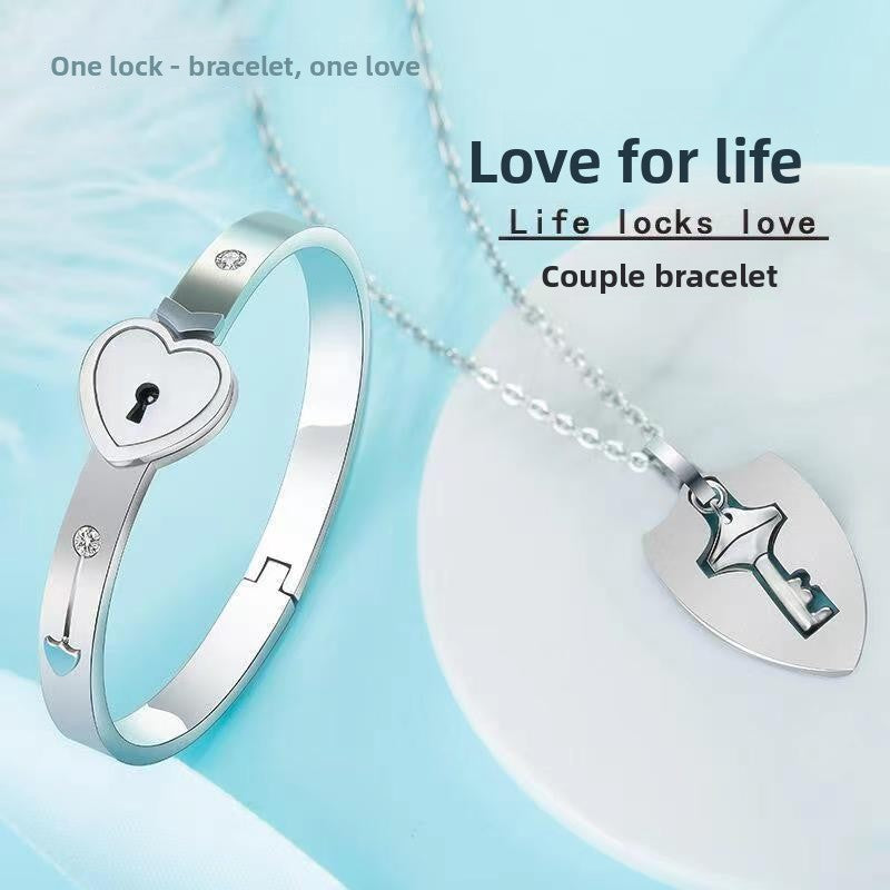 Love Lock Couple Bracelets and Necklaces