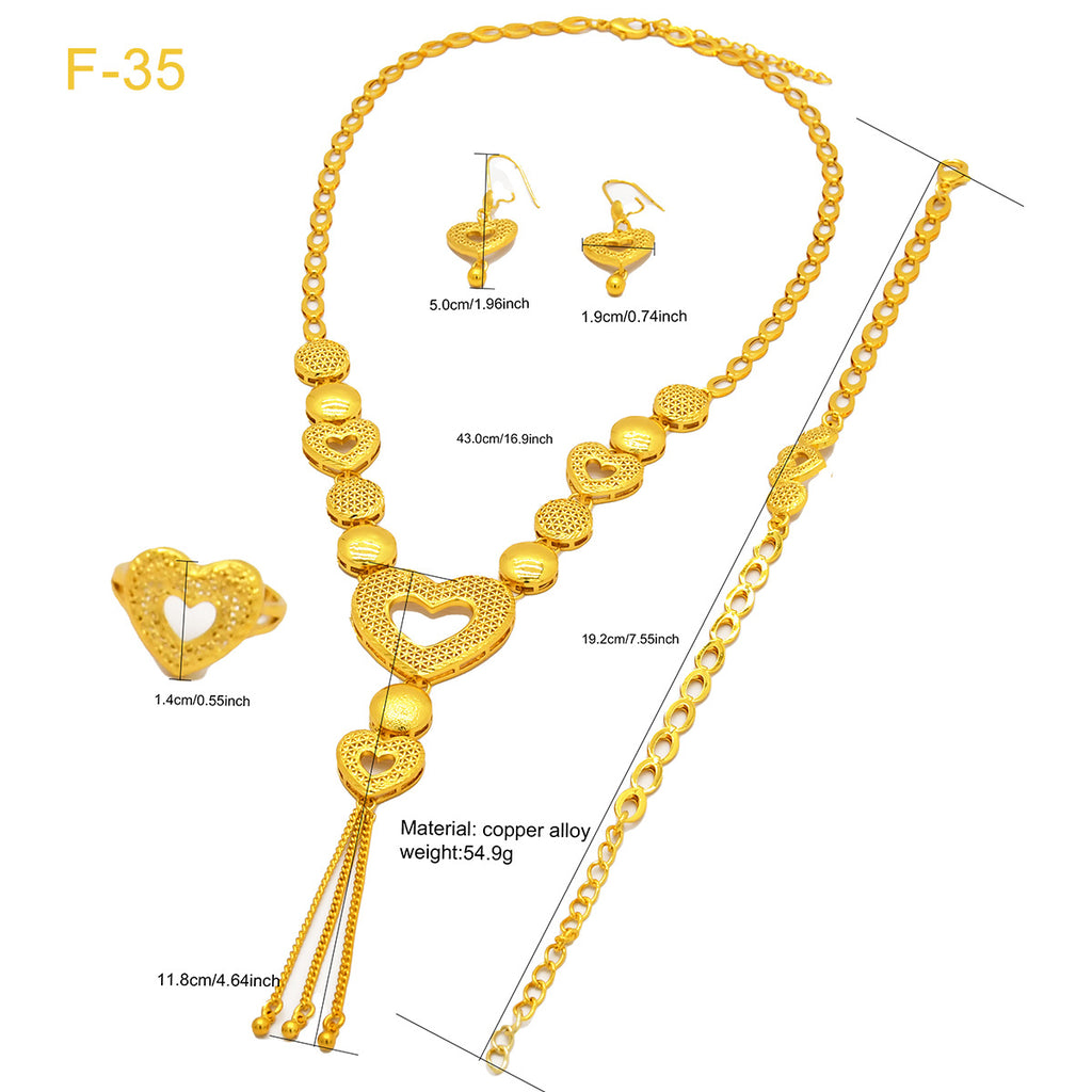 Jewelry: necklaces, earrings, rings, and bracelets