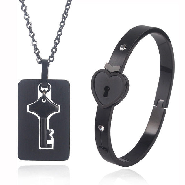 Love Lock Couple Bracelets and Necklaces