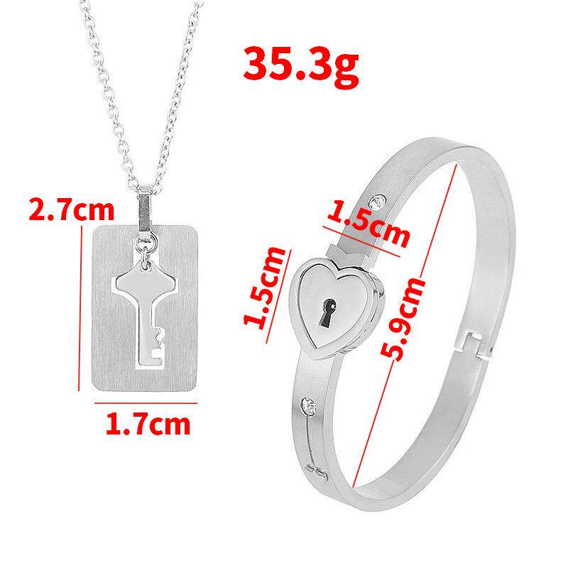 Love Lock Couple Bracelets and Necklaces